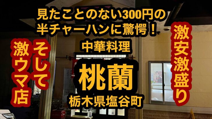 中華料理 桃蘭(栃木県塩谷町) やっぱり凄かった!デカ盛りチャレンジメニューのある店の半チャーハンが他店の大盛りサイズで撃沈?