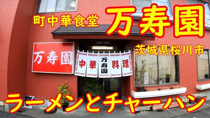 桜川市で人気の町中華食堂【1人飲み】具材たっぷり炒飯とラーメン｜万寿園 茨城県桜川市