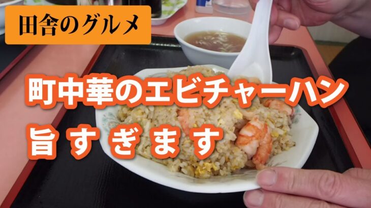 田舎のグルメ！町中華のエビチャーハンが旨すぎます