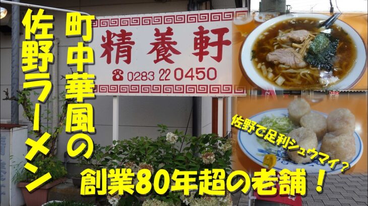 創業80年超の老舗ラーメン店！町中華風の佐野ラーメンがレアでうまい！足利シュウマイもあるでよ！【精養軒】【佐野市】【佐野ラーメン】【足利シュウマイ】【飯動画】