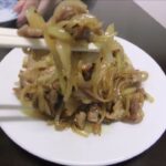 常総市水海道の町中華料理店 北京亭のニクイタメ550円。ほんのり甘い味付けは独特でめちゃウマだった！