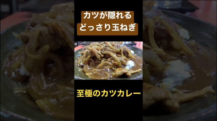 カツが隠れるほどどっさりの玉ねぎ‼️町中華の至極のカツカレーに出会った😍#カレー#curry#カツカレー