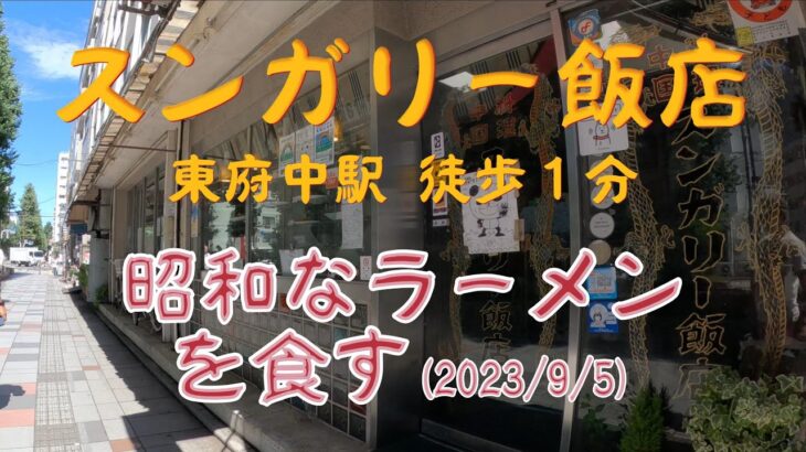 【町中華】昭和の中華そば！スンガリー飯店（京王線 東府中駅）