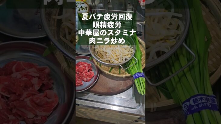 【スタミナ肉ニラもやし炒め】眼精疲労！疲労回復！夏バテ中華料理屋の味 ごはんや酒のおつまみ 簡単節約レシピ