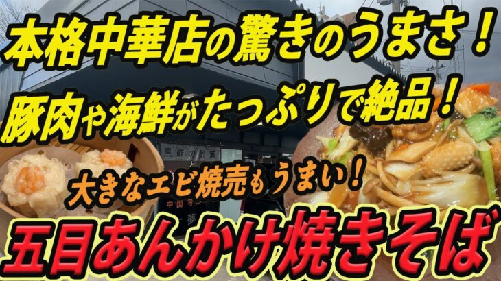 【仙台近郊の町中華グルメ】本格中華店の驚きのうまさ！豚肉や海鮮がたっぷりで絶品！五目あんかけ焼きそば！